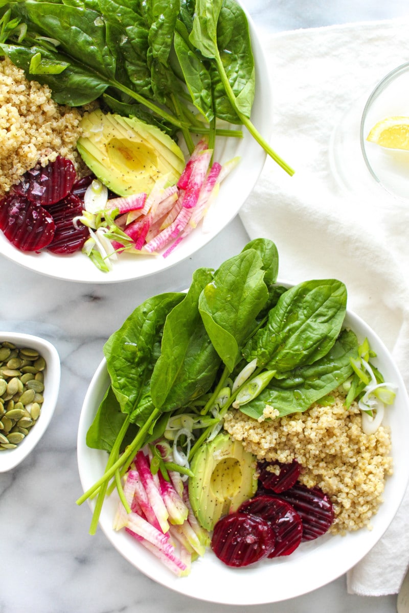 The Best Hearty Mushroom and Spinach Quinoa Bowl