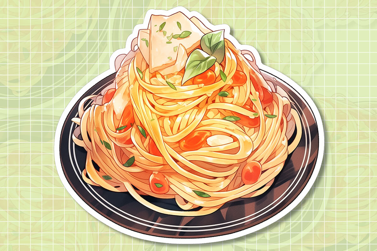Digital Sticker Spaghetti