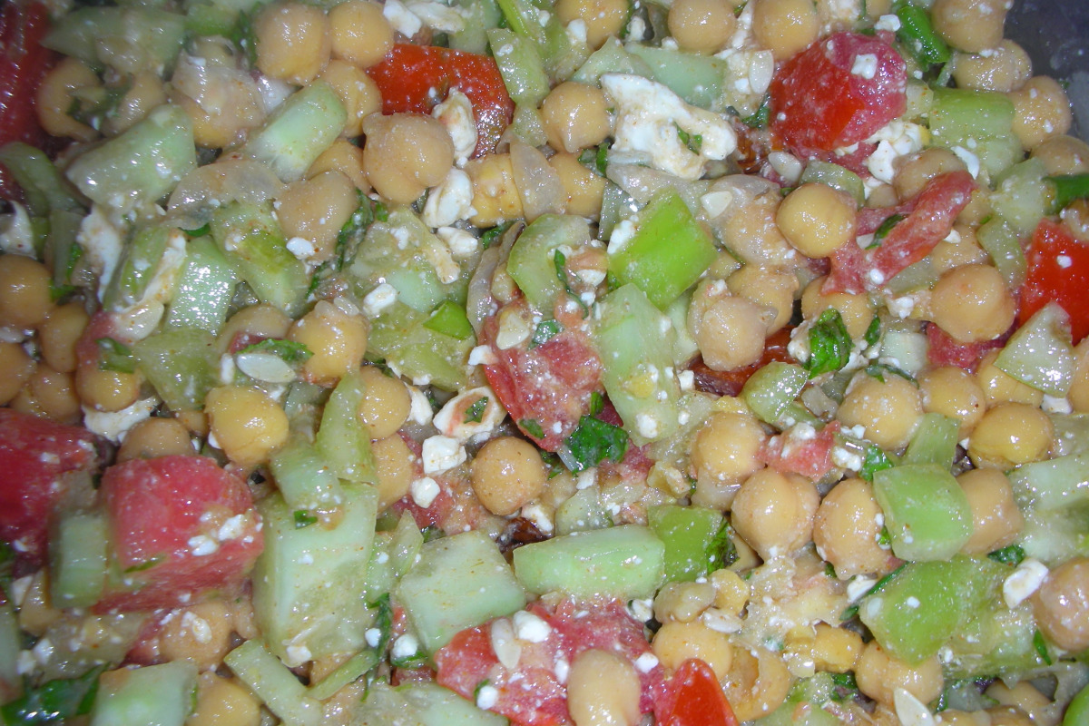 Lemon-Dill Chickpea Salad with Cucumber & Radishes
