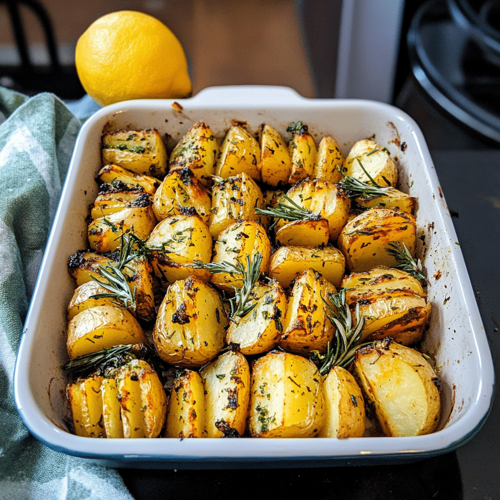 Vintage Era-Style Lemon-Herb Roasted Potatoes
