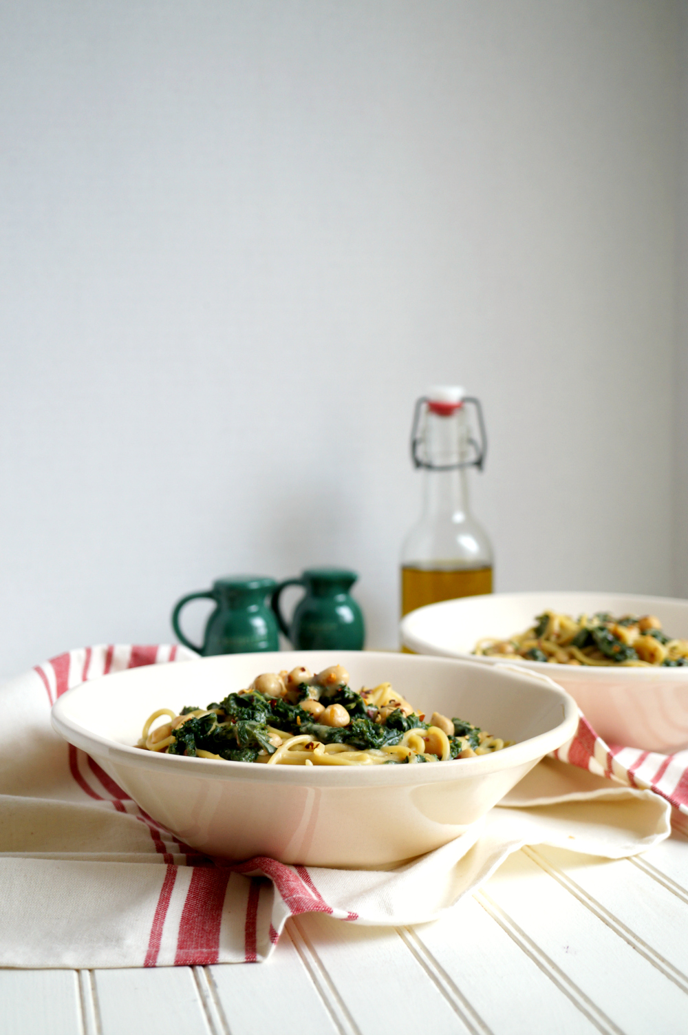 Creamy Chickpea & Kale Pasta with Lemon Zest