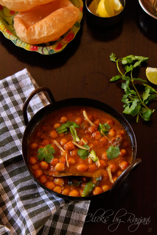 Authentic Punjabi Chana Masala with Fresh Ginger