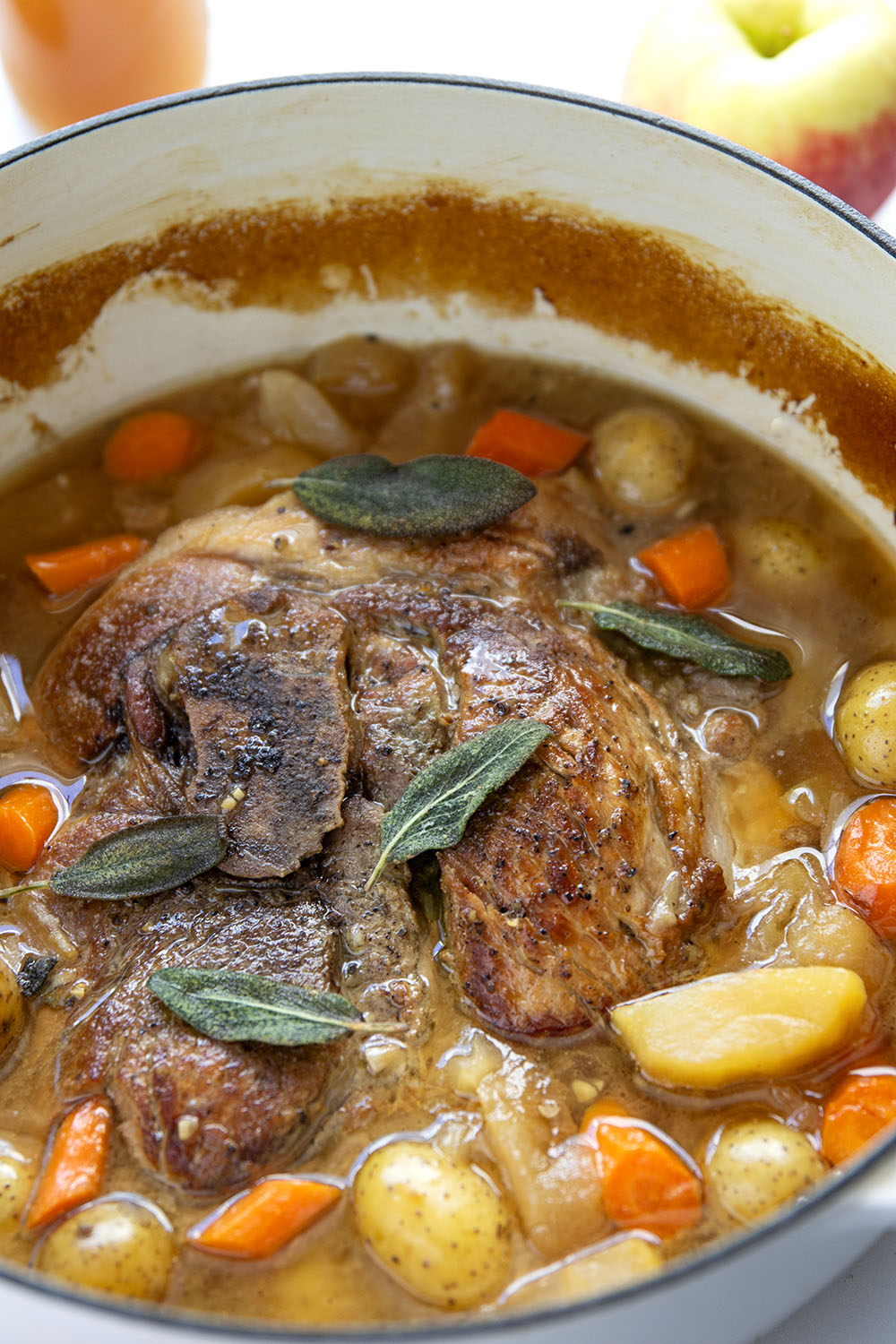 Serious Slow-Cooked Pork Shoulder with Apple & Sage