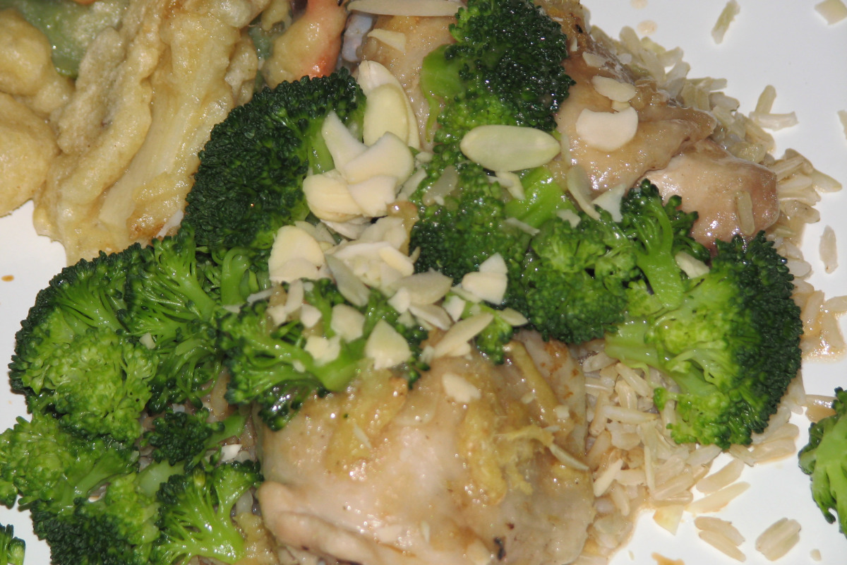 Lemongrass-Glazed Chicken with Coconut Rice and Steamed Vegetables