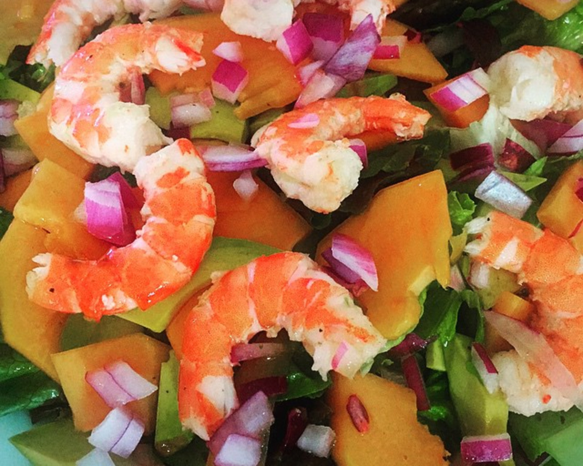 Green Papaya and Shrimp Salad with Lime Dressing
