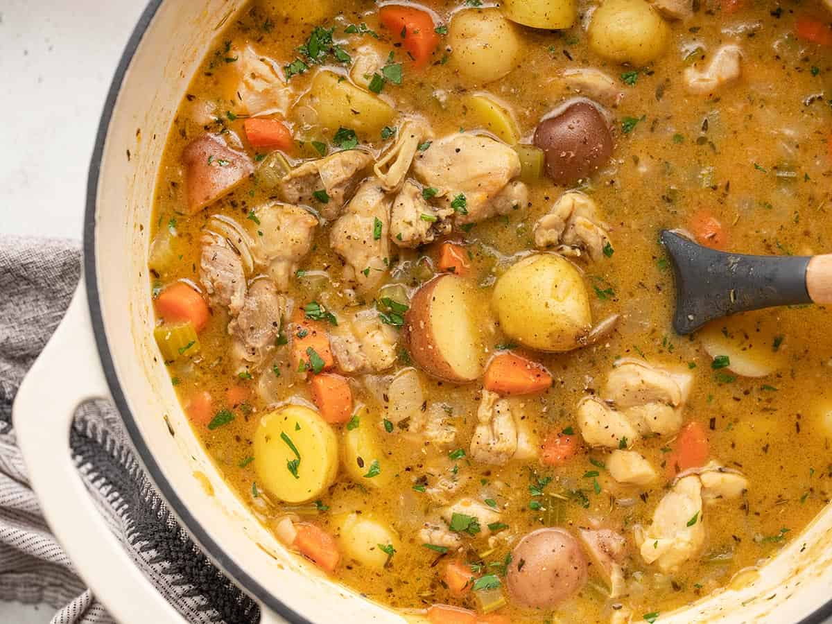 Slow Cooker Herb Chicken and Root Vegetable Stew