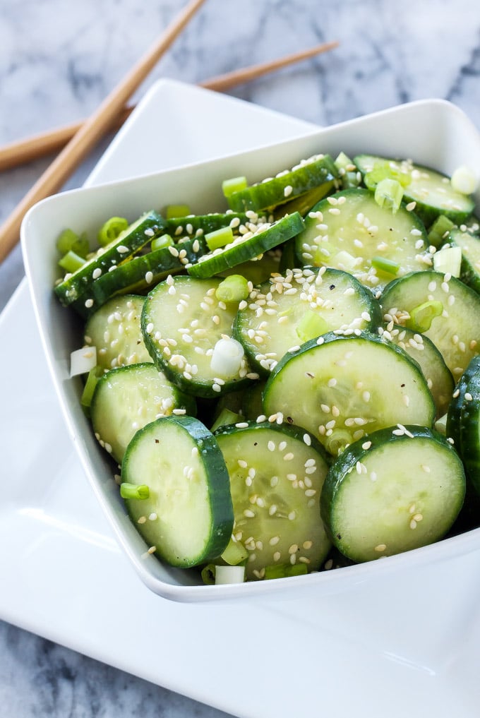 Banchan-Style Cucumber Salad with Sesame Dressing