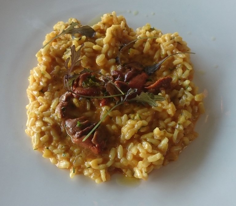 Mediterranean Sea Urchin Risotto with Squid