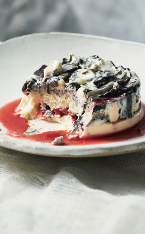 Mystery Miso Mousse with Black Sesame Swirl