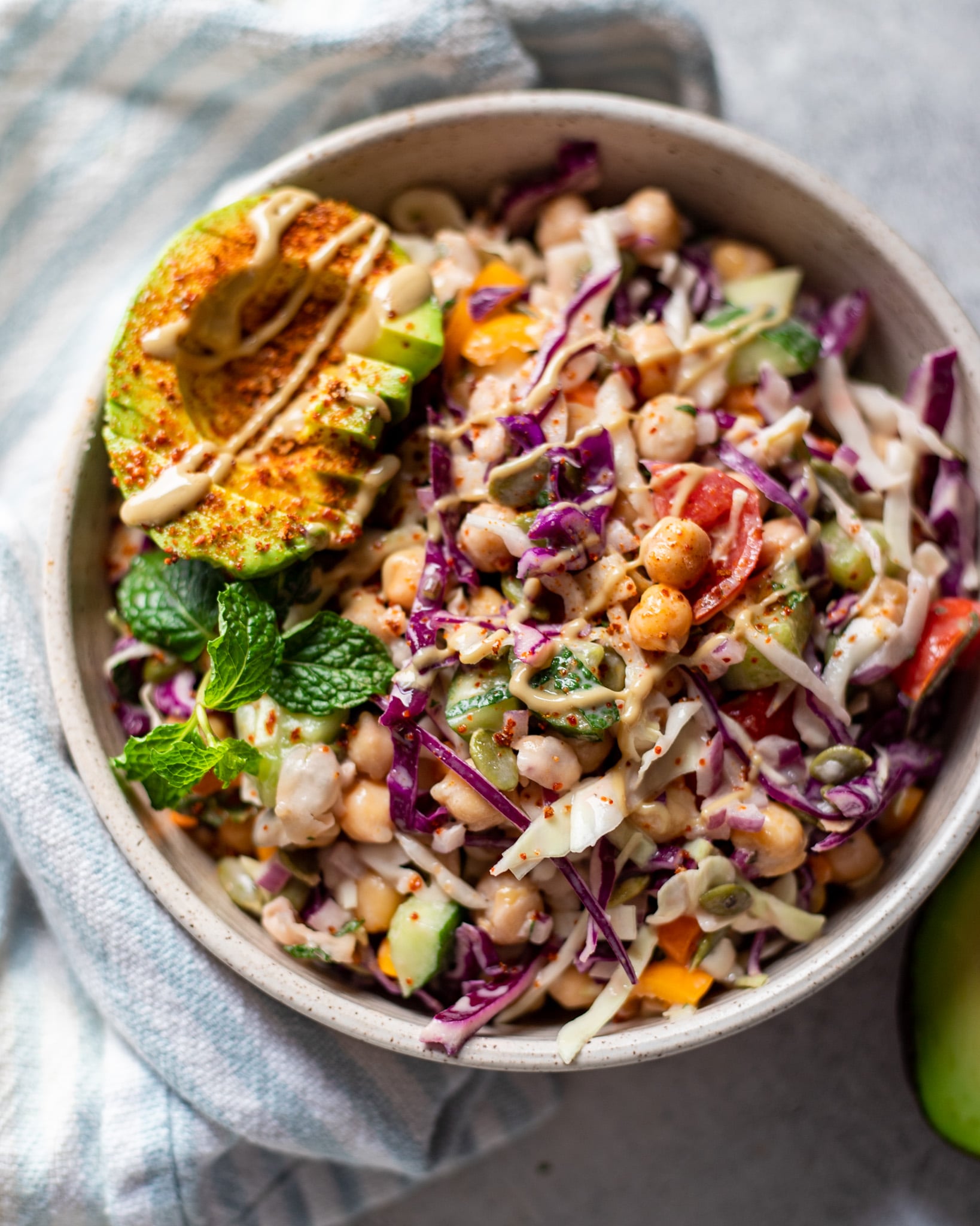 Punchy Mango-Tahini Slaw with Lime