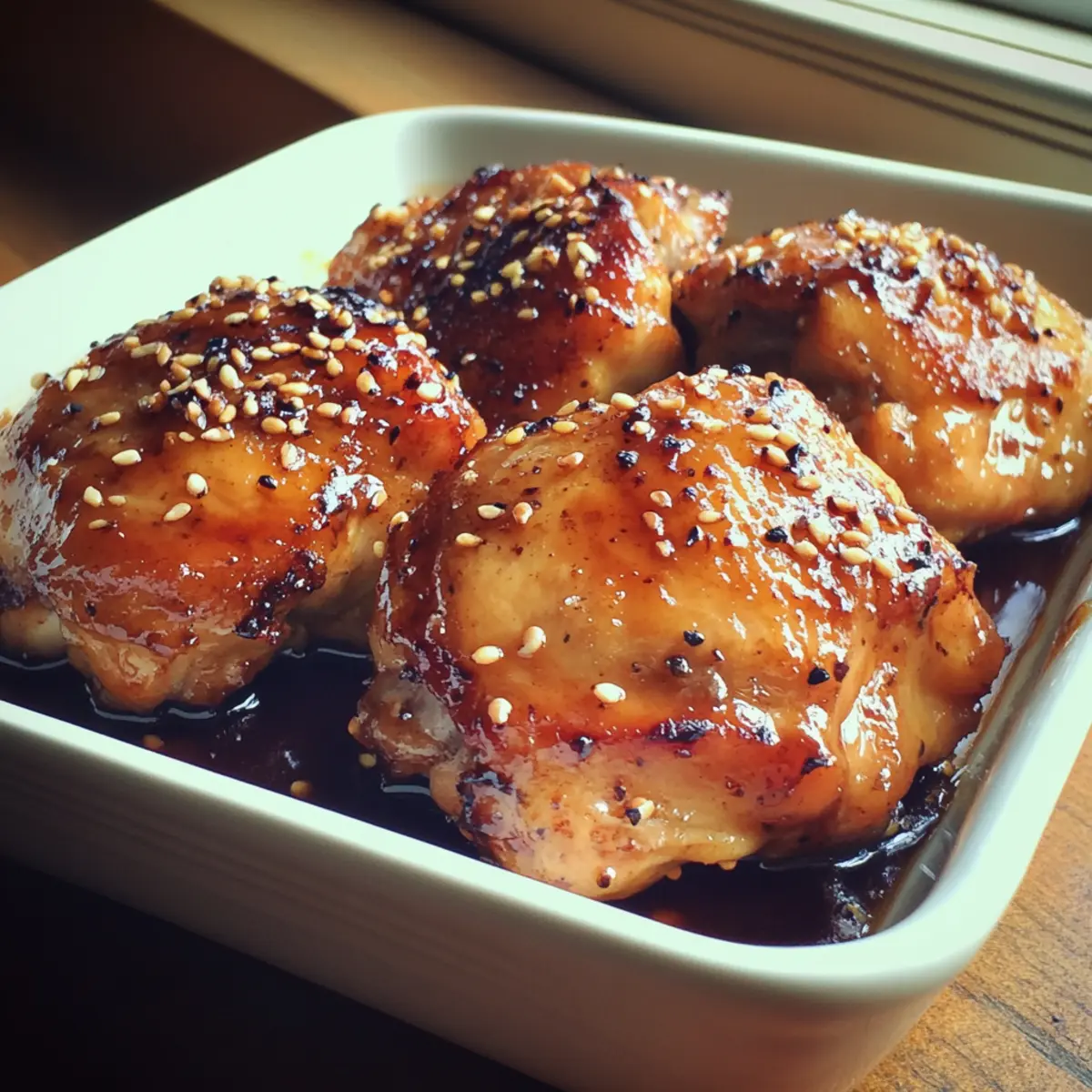 Honey-Soy Glazed Grilled Chicken Thighs