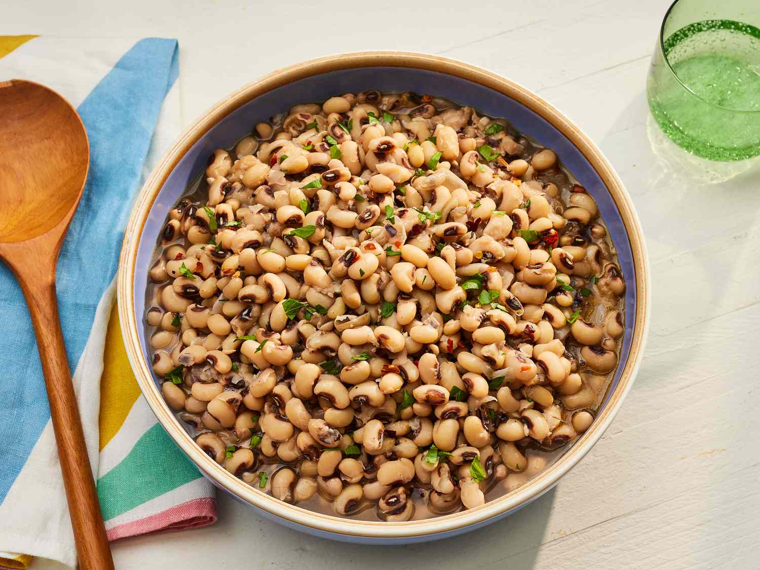 Martinez-Style Southern Cornbread with Black Eyed Peas