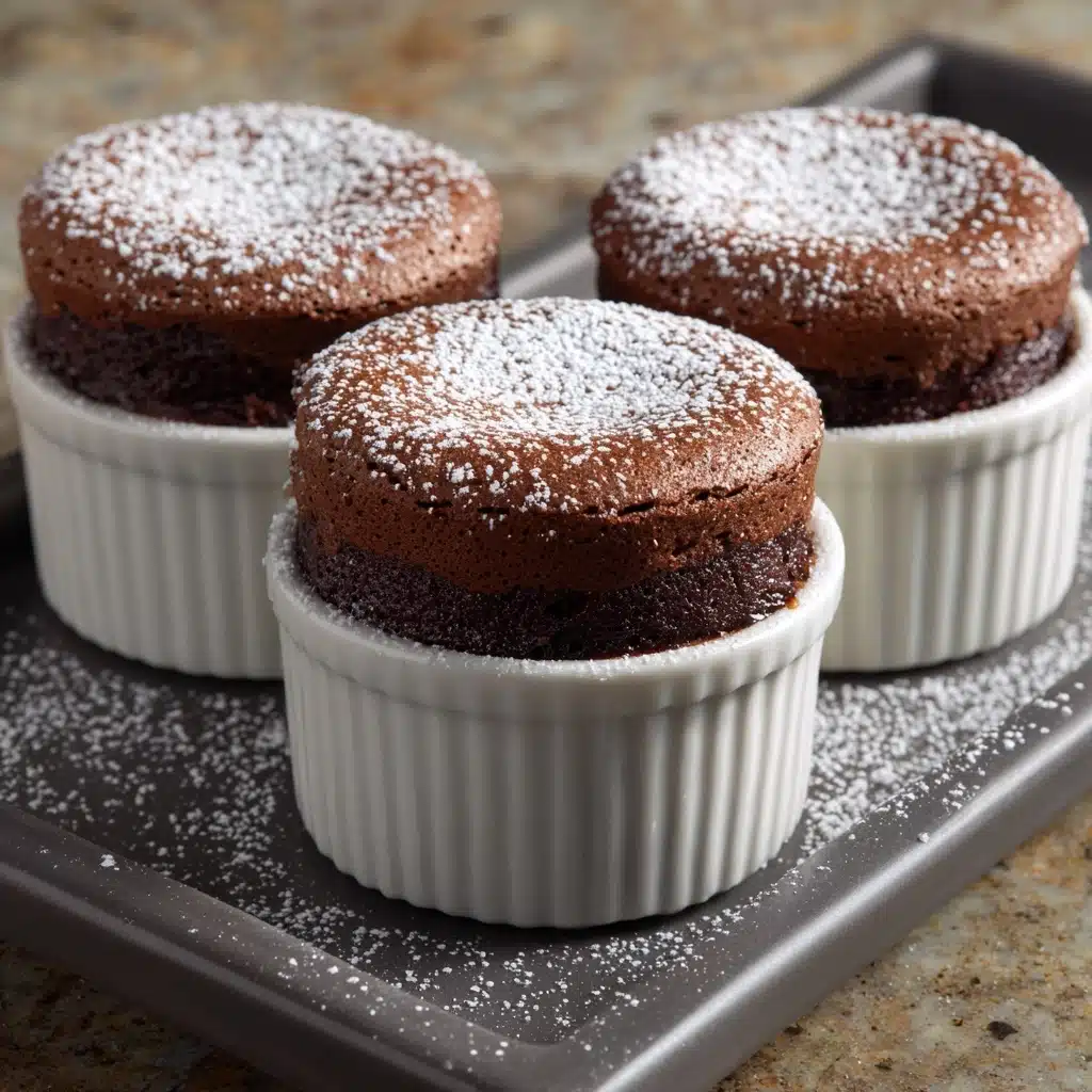 Starlight Chocolate Soufflés with Edible Glitter