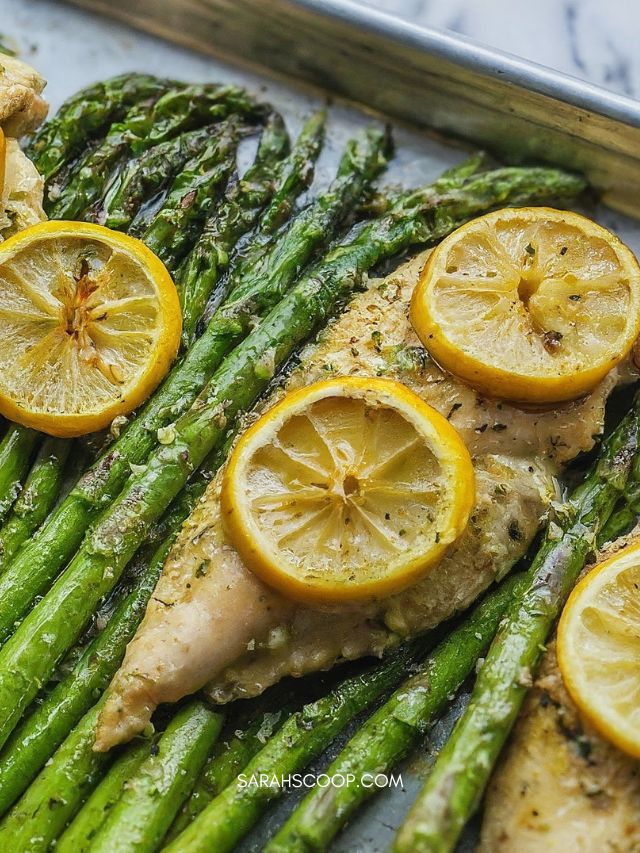 Lemon-Garlic Crispy Chicken & Asparagus Sheet Pan