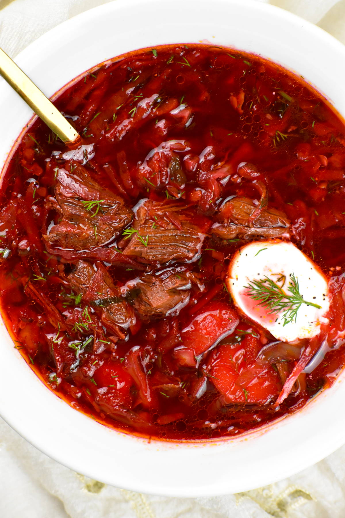 Soviet-Era Beetroot Borscht with Smoked Paprika