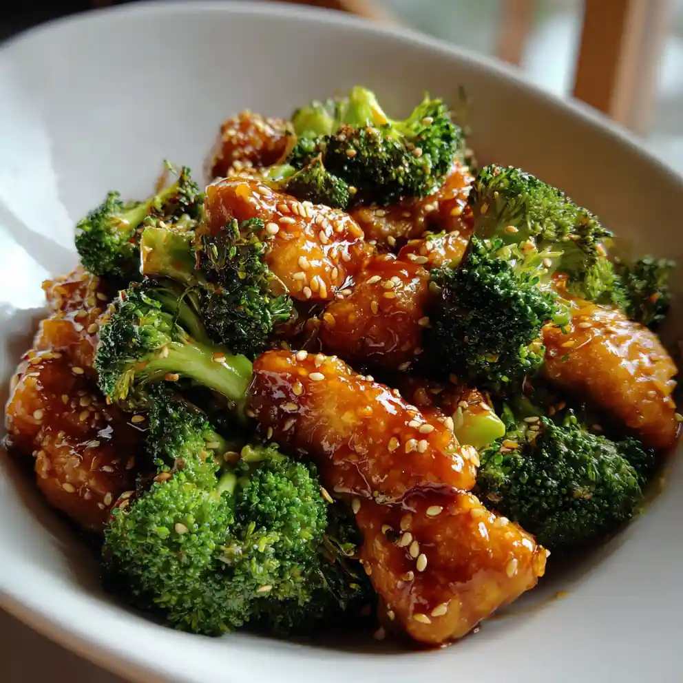 Honey-Ginger Glazed Chicken with Sesame Broccoli