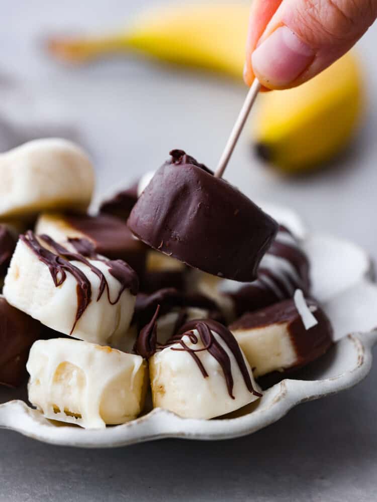Chocolate-Dipped Banana 'Dogs'