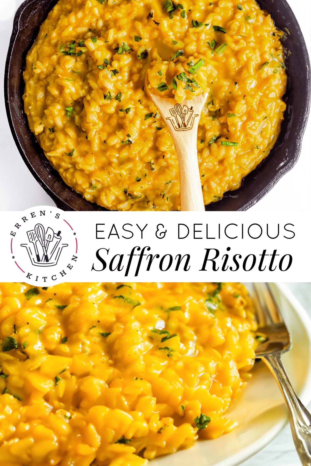 Saffron-Infused Risotto with Roasted Peaches