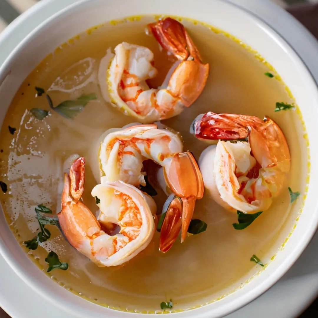 Aurora Shrimp Broth with Ginger and Lime