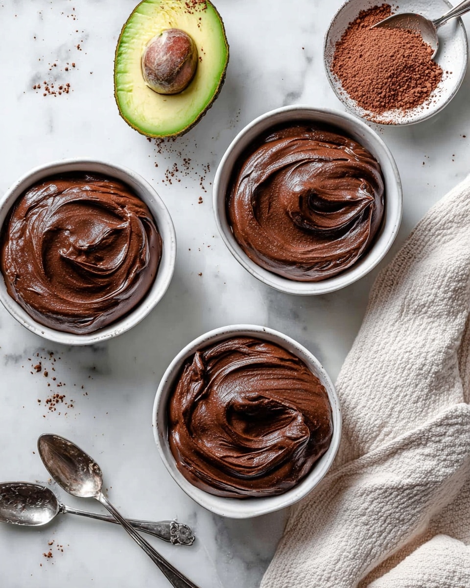 Decadent Vegan Chocolate Avocado Mousse with Cocoa Crumble
