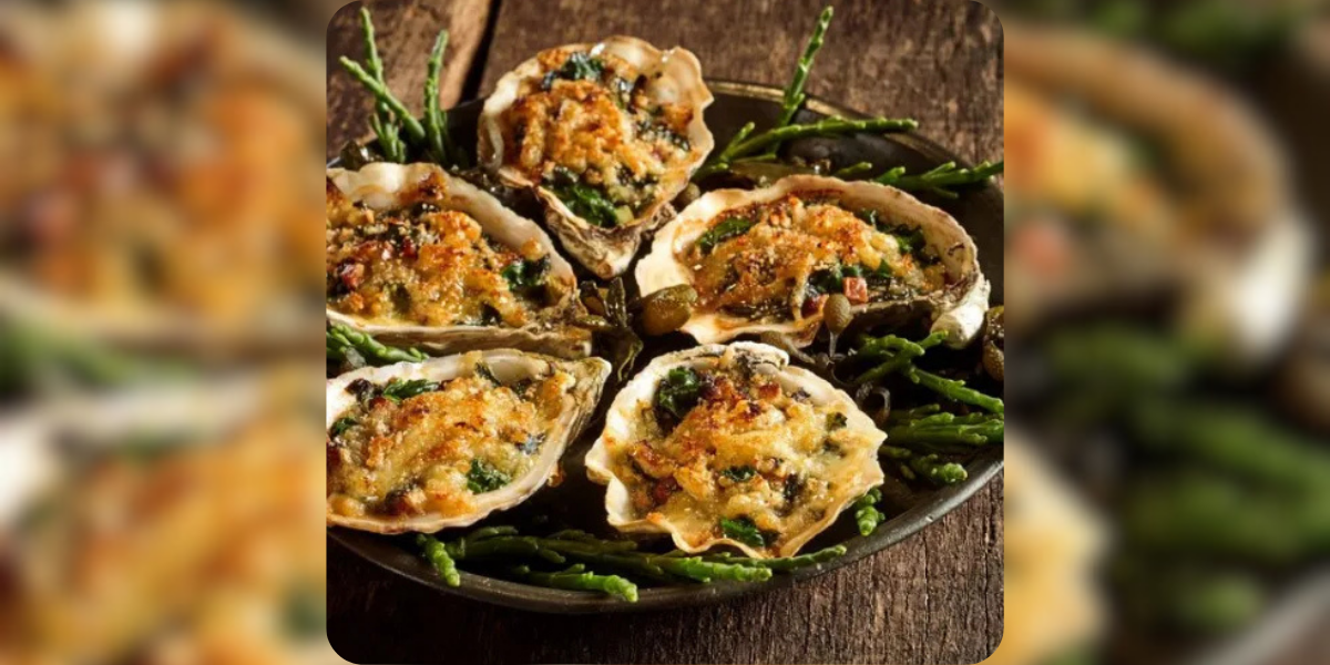 Half-Shell Baked Oysters with Lemon-Garlic Butter
