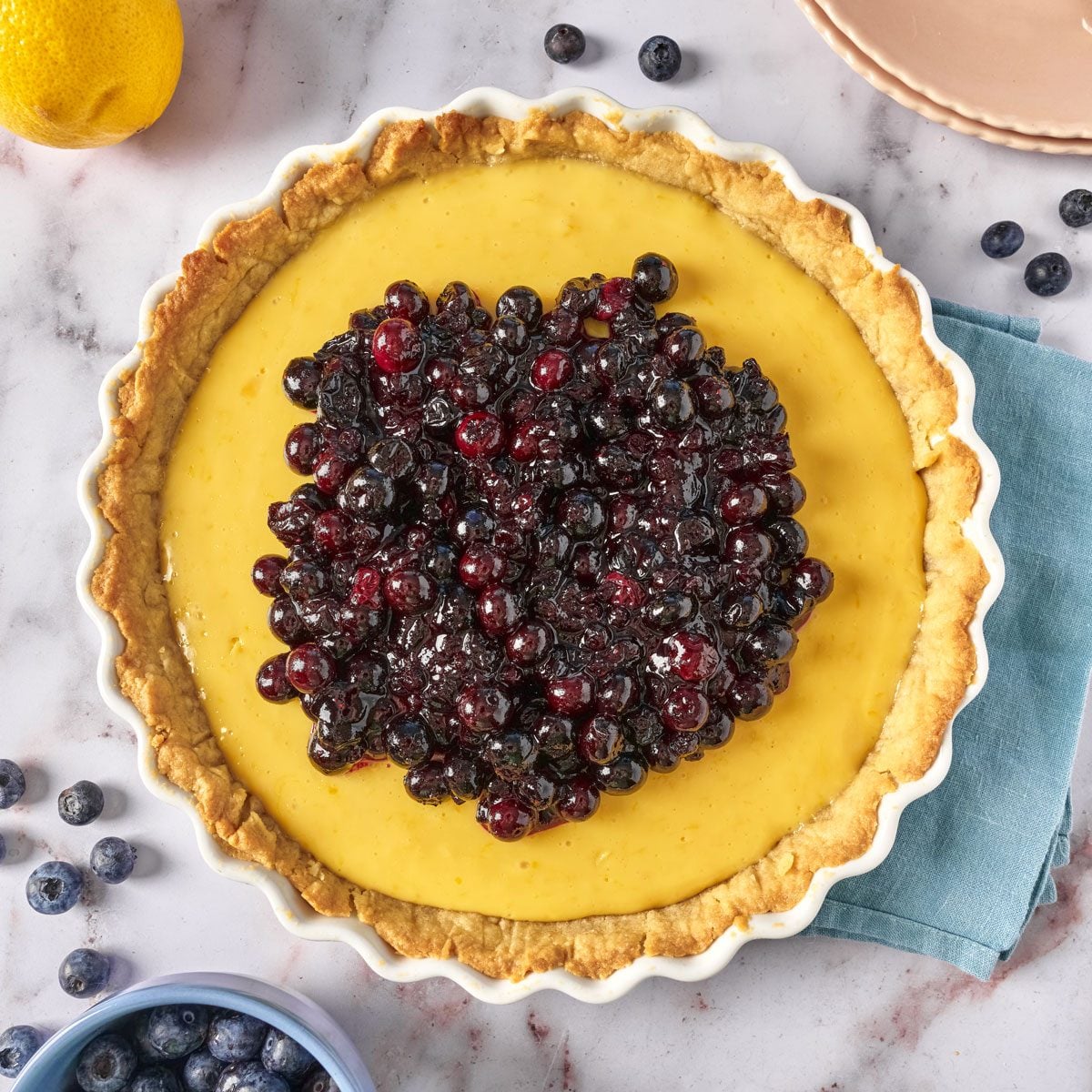 Half-Baked Lemon Blueberry Tart