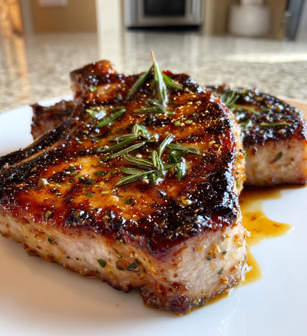 True 1940s D-18 Style Maple-Glazed Pork Chops