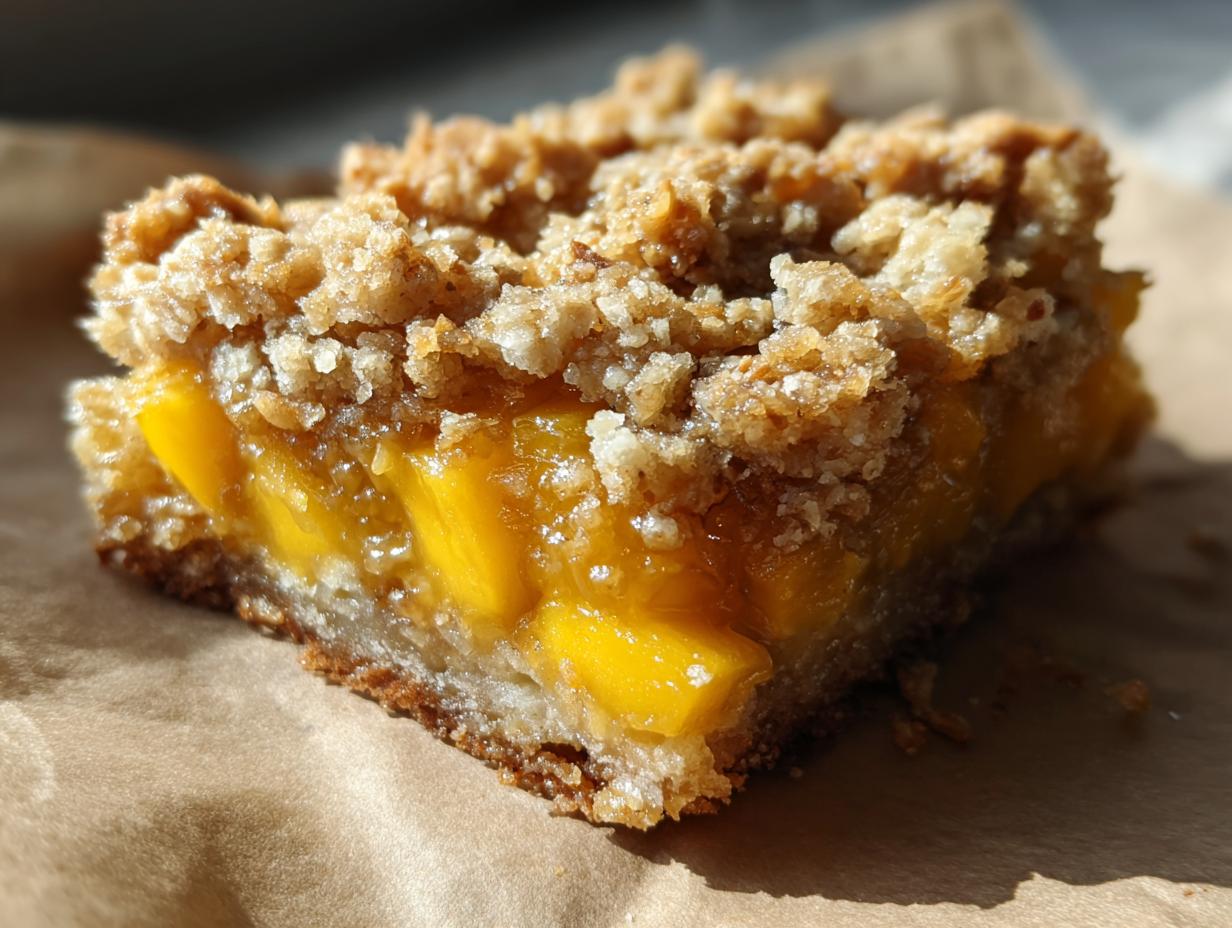 Mango-Passionfruit Crumble Bars