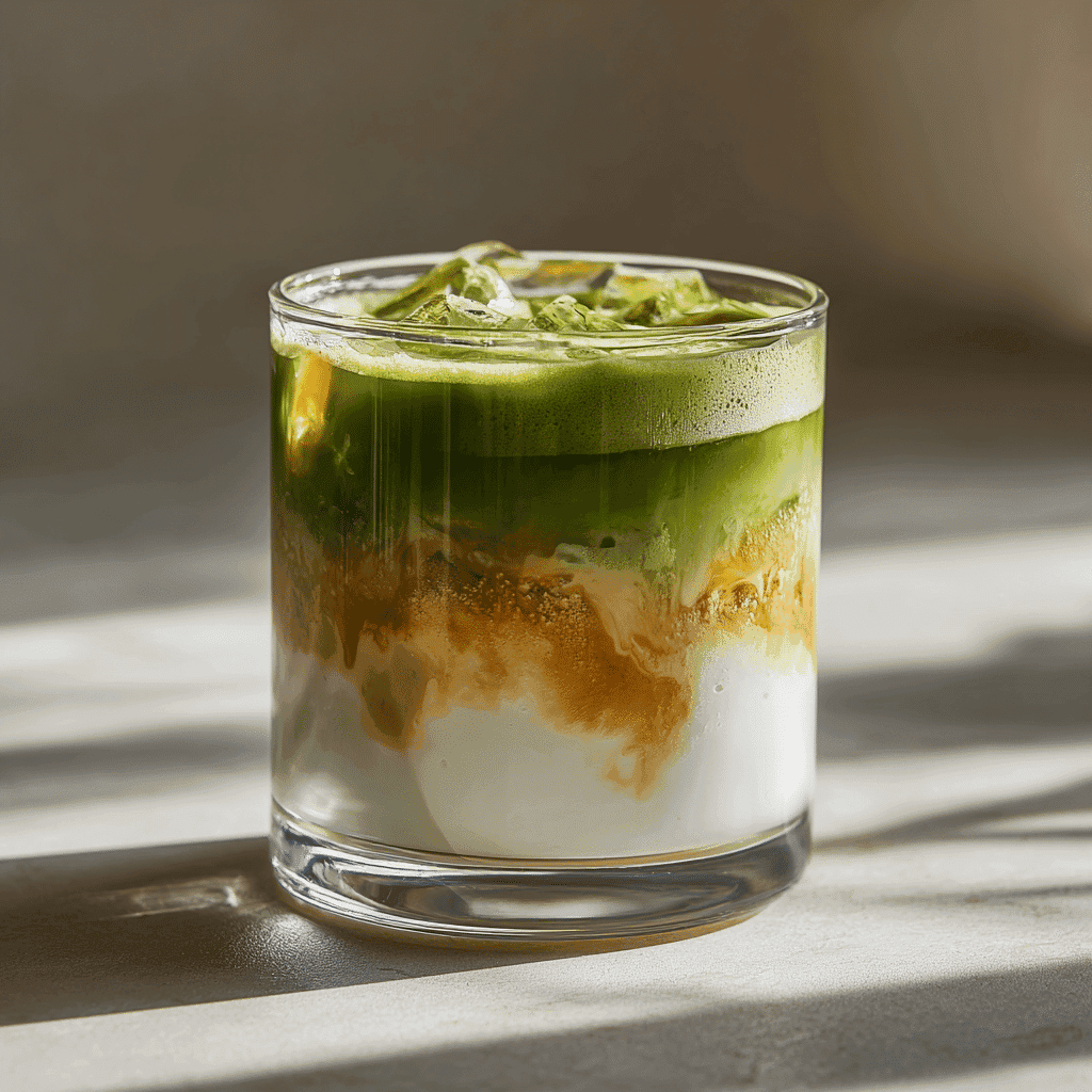 Shaken Caramel Matcha Latte