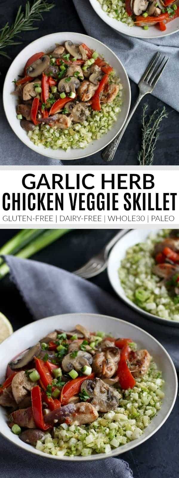 Garlic Herb One-Pan Chicken & Veggie Skillet