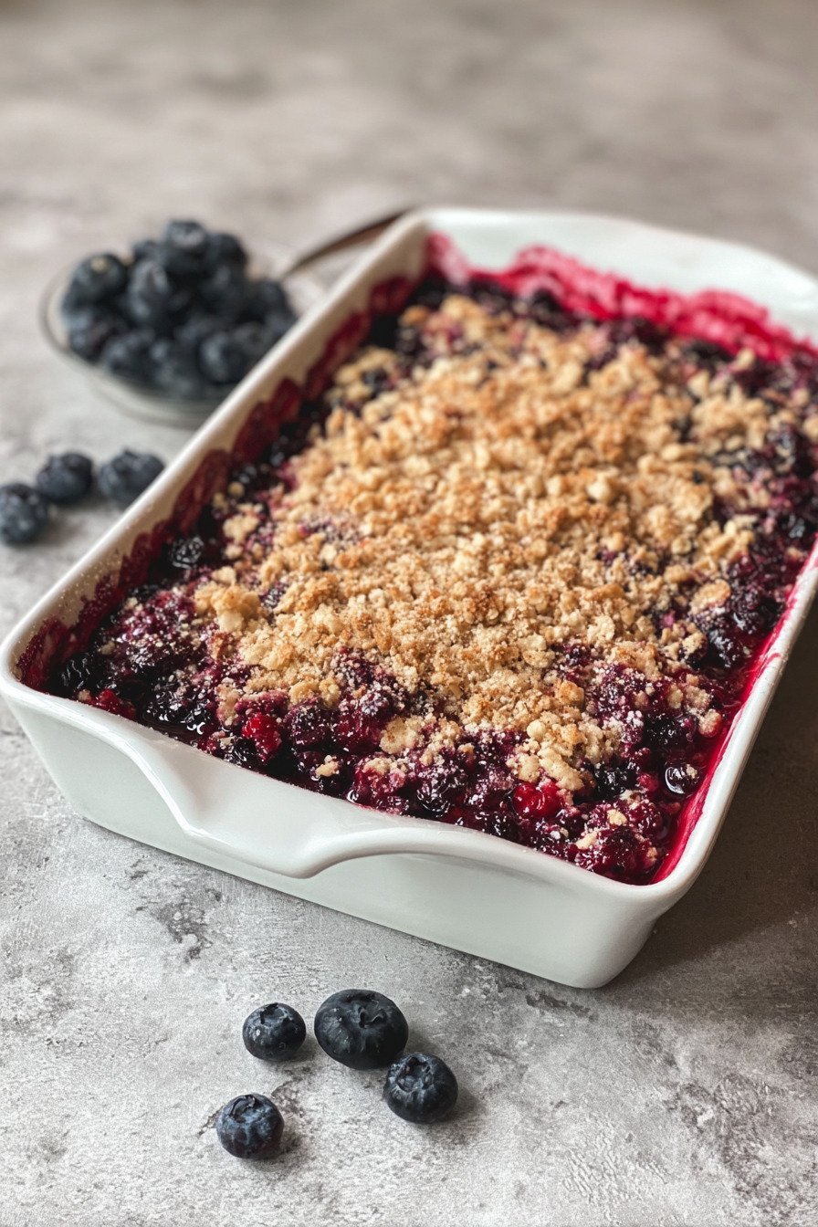 Triple Berry Crumble with Oat Crust
