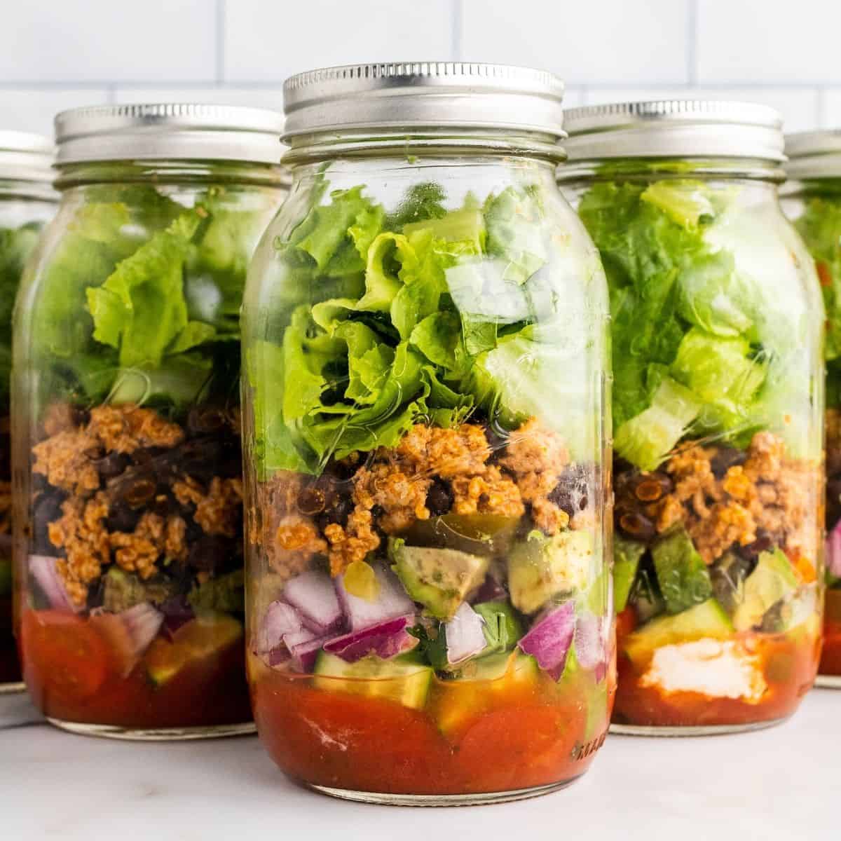 Build-Your-Own Fun Taco Salad Jars