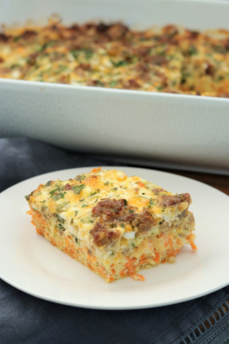 Maple-Bacon Sweet Potato Breakfast Casserole