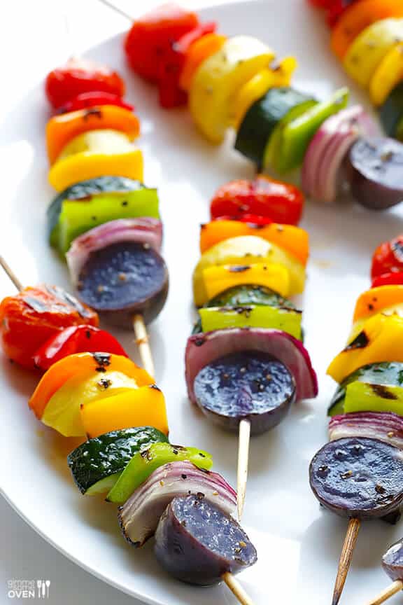 Pixel-Perfect Rainbow Veggie Skewers with Citrus Dip