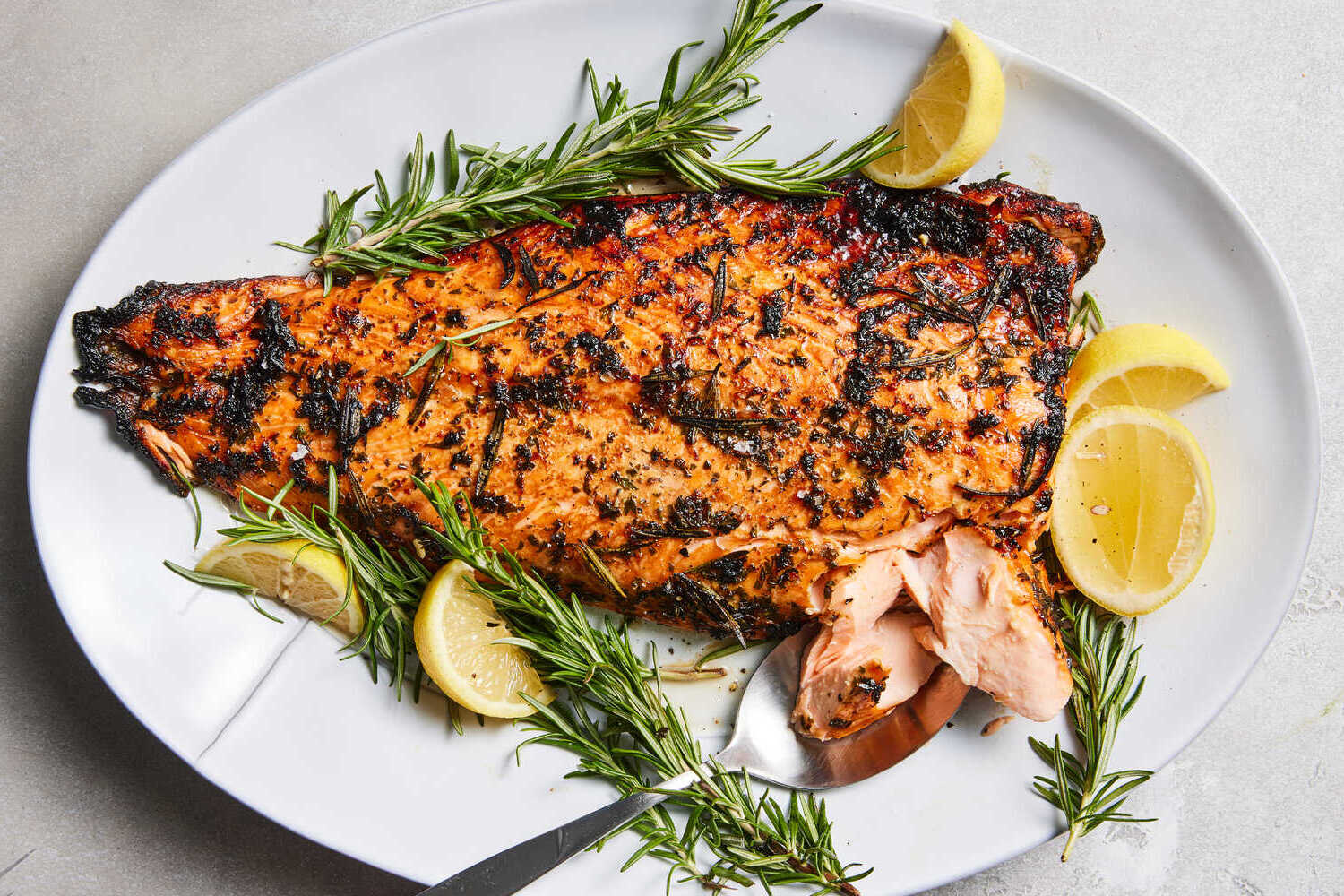 Williams' Herb-Crusted Salmon with Lemon-Dill Sauce