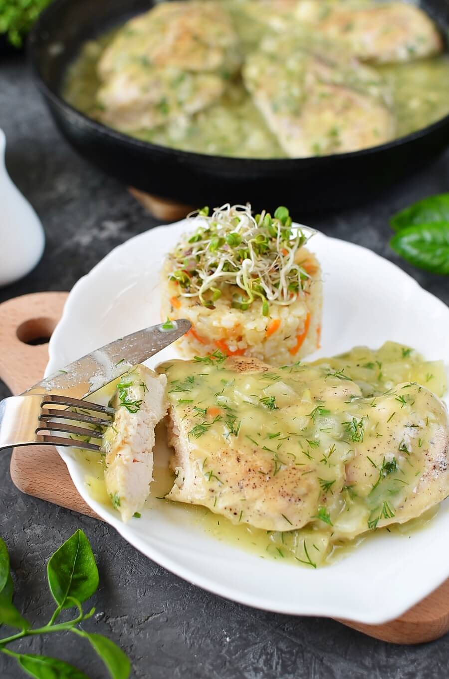 Celtic Herb Chicken with Lemon-Dill Sauce