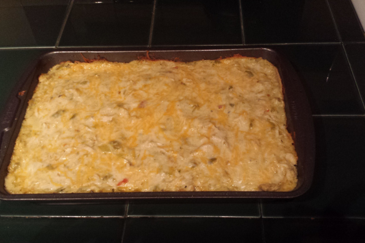 Santa Fe Green Chile Chicken Enchilada Casserole