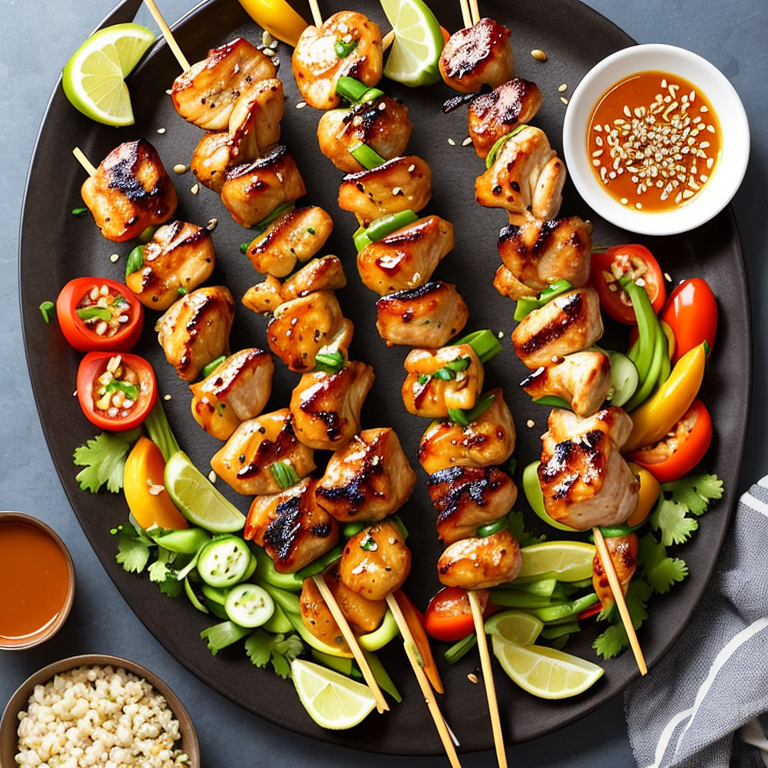 Game On! Sriracha Chicken Skewers