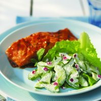 Sake-Marinated Salmon with Yuzu-Infused Glaze