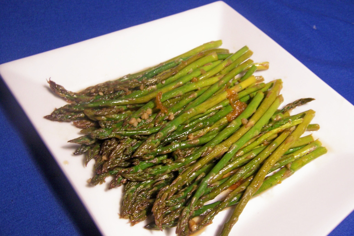 Aperol Vinaigrette-Glazed Asparagus