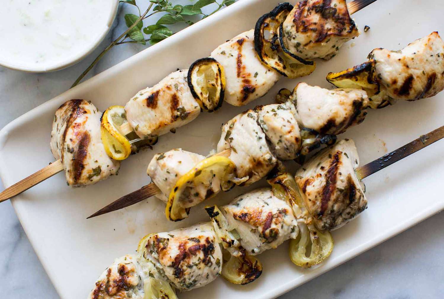 Lemon-Herb Mediterranean Chicken Skewers