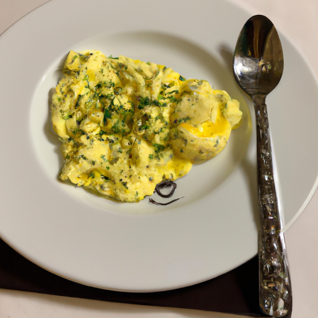 Herb-Flecked Scrambled Eggs with Chive and Feta