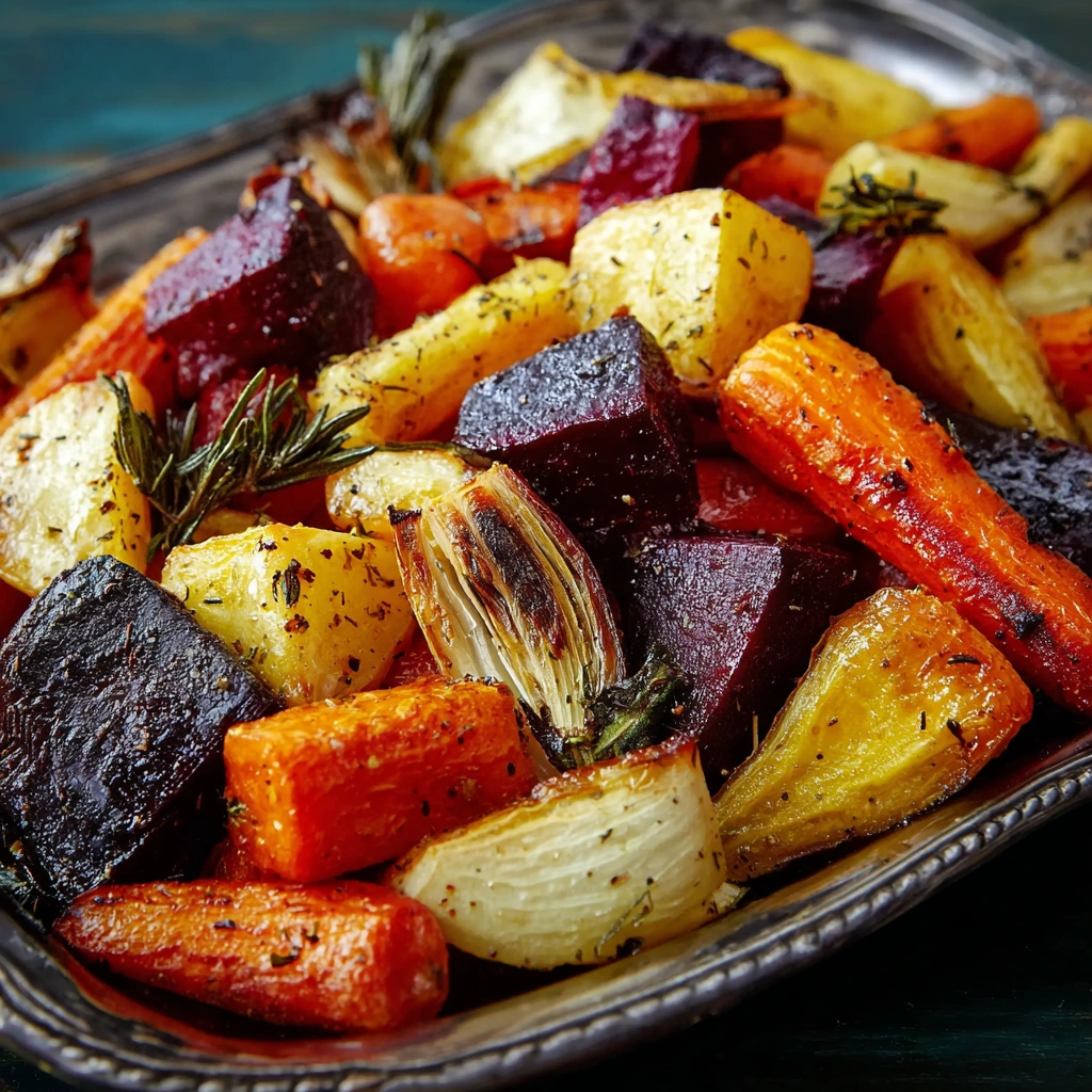 Low-Heat Roasted Root Vegetables
