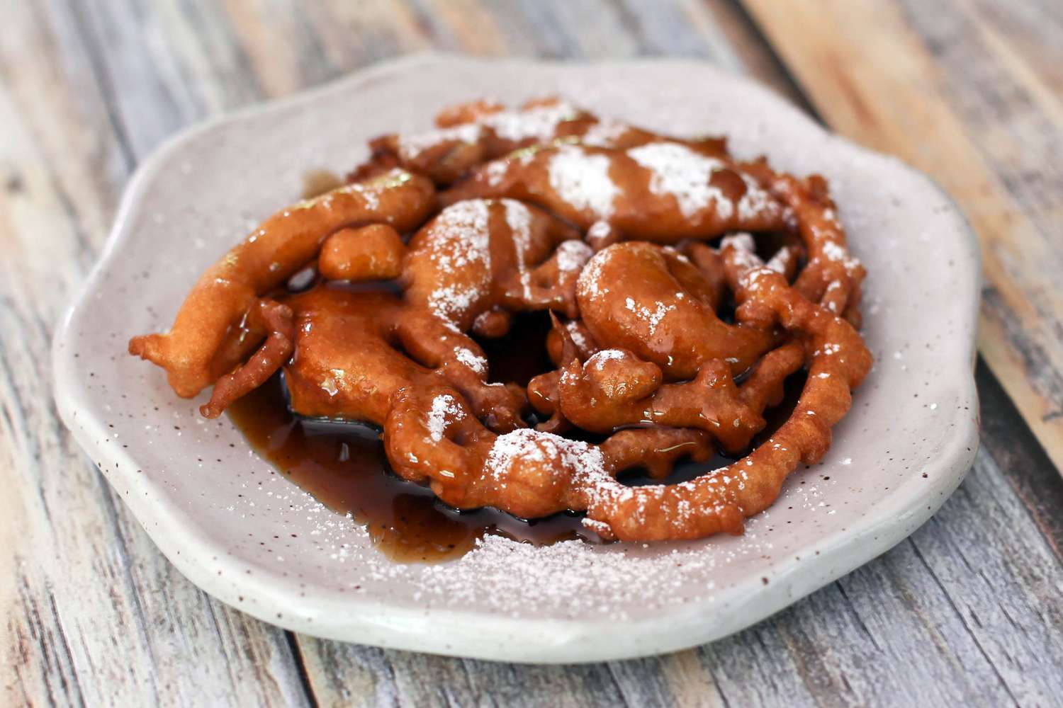 Texas Honey Funnel Cake with Cinnamon Sugar Crunch