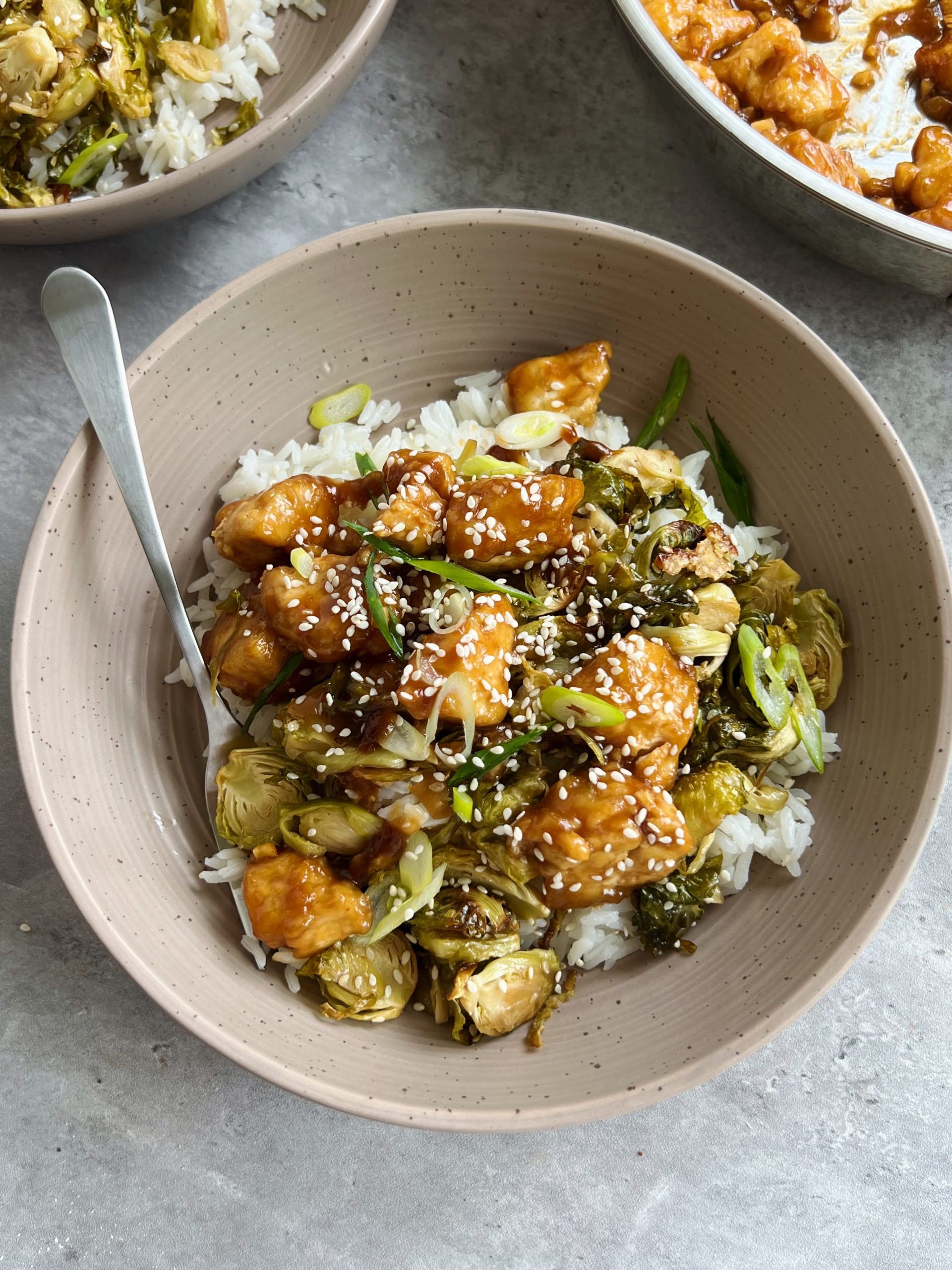Miso-Ginger Glazed Tofu & Vegetable Bowls