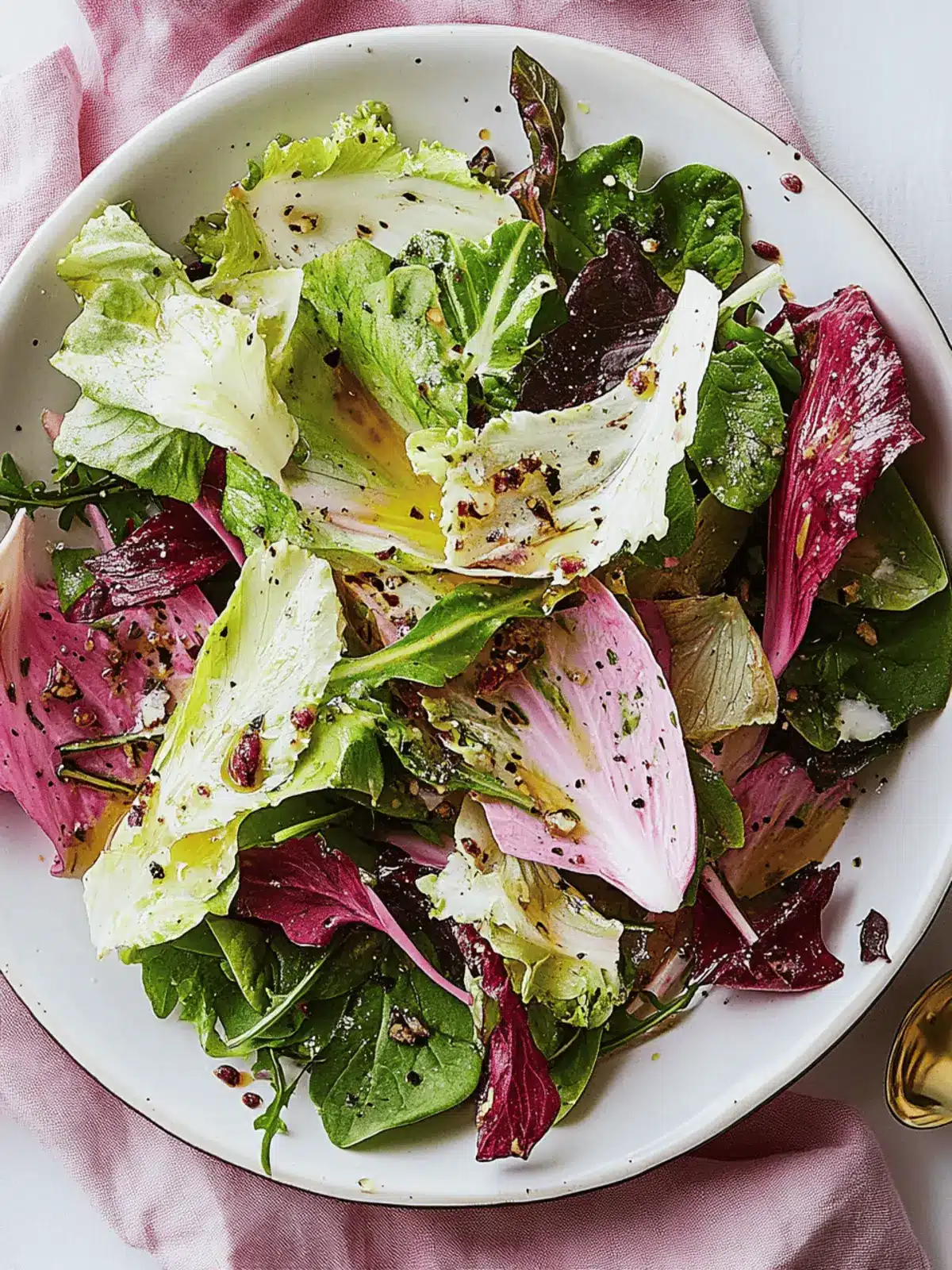 Fermented Dandelion & Chicory Salad with Lemon Vinaigrette