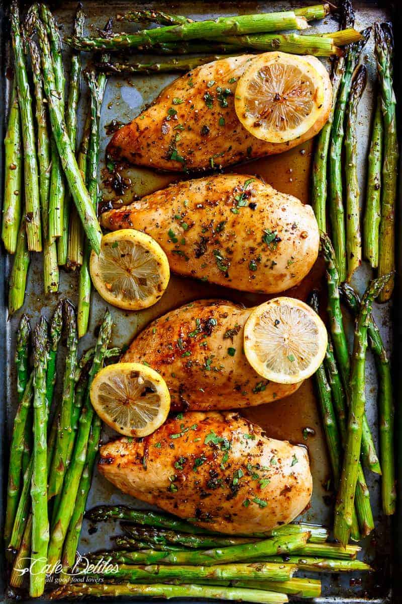 Hotel-Style Lemon Herb Chicken with Asparagus