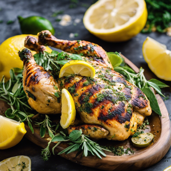 Dividend-Style Grilled Chicken with Lemon-Herb Glaze