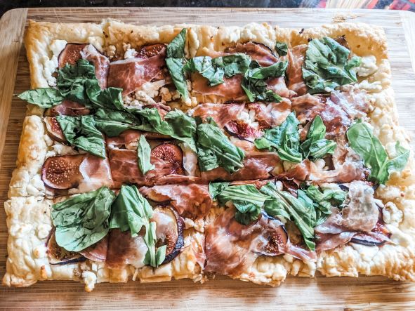 Fig & Prosciutto Rosemary Tart with Honey Glaze