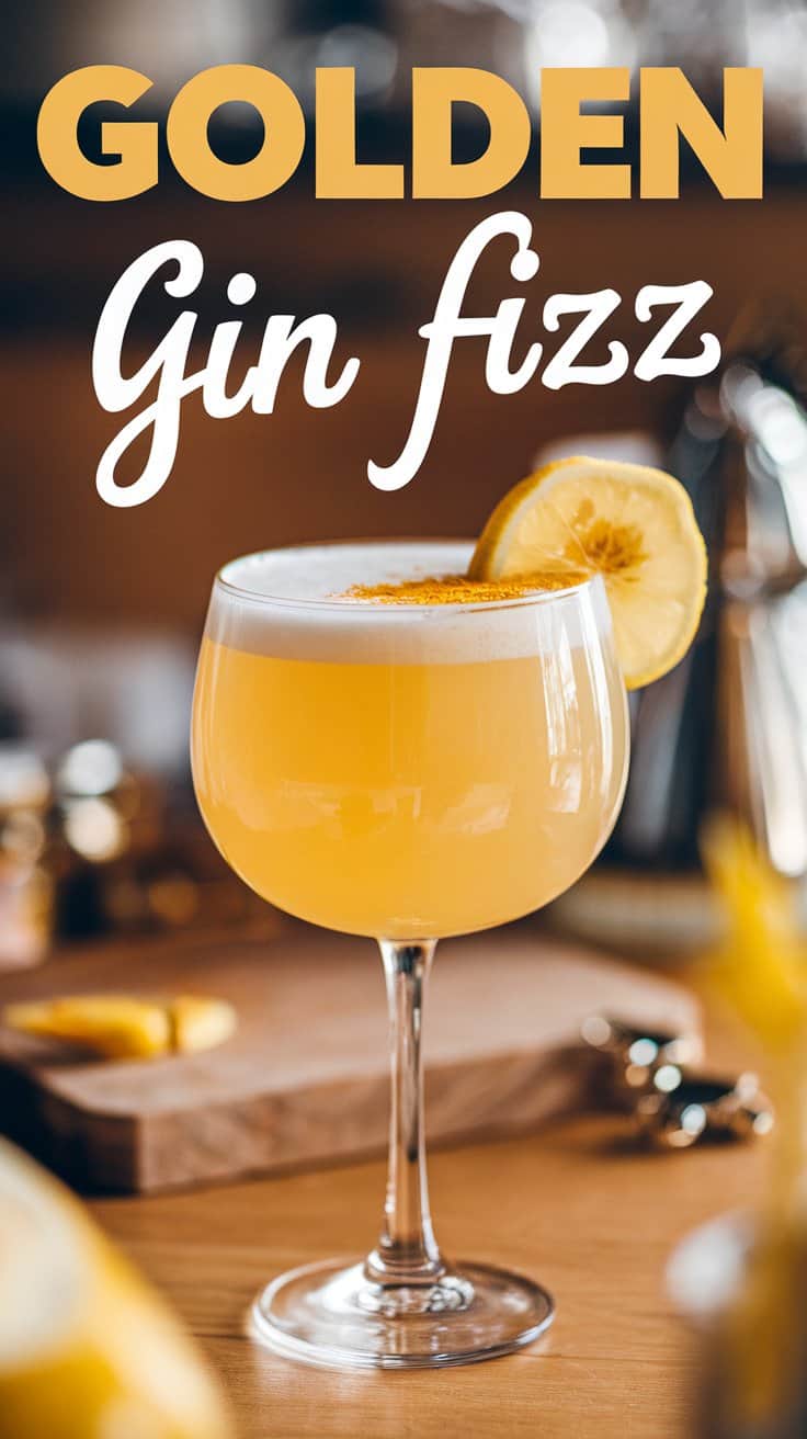 Gatsby-era Golden Gin Fizz